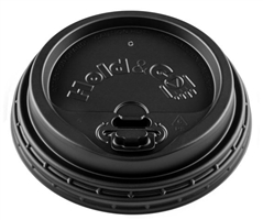 12/16/20/24 Hold & GoÂ® 4-in-1 Lock-Back Dome/Black Paper Hot Cup Lid