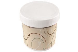 Champagne 16 oz. Paper Food Container Combo Pack with Paper Lid