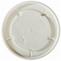 12 oz. ecotainerÂ® Hot/Flat/Navajo White Paper Food Container Lid