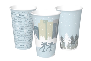 16 oz. Winter Design Paper Hot Cup