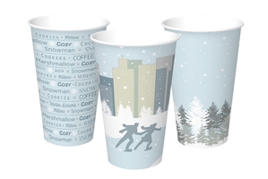 16 oz. Winter Design Paper Hot Cup