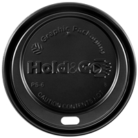 8 oz. Hold & GoÂ® Dome/Black Paper Hot Cup Lid