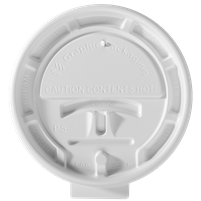 8 oz. Lock-Back/White Paper Vending Hot Cup Lid