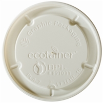 6/8/10/16 oz. ecotainerÂ® Hot/Flat/Navajo White Paper Food Container Lid